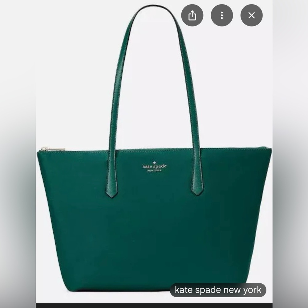 KATE SPADE KITT NYLON LARGE TOTE DEEP JADE Green